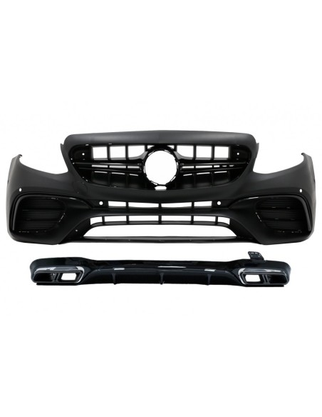 Paraurti anteriore w/ Diffusore posteriore e silenziatore di scarico suggerimenti per Mercedes E-Class W213 (16-up) E63s