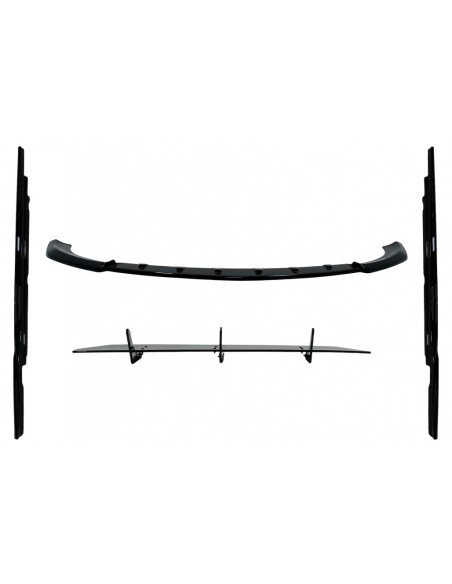 Aero kit paraurti anteriore labbro diffusore e laterali gonne estensioni per Mercedes E-Class E63 W213 S213 (16-19)