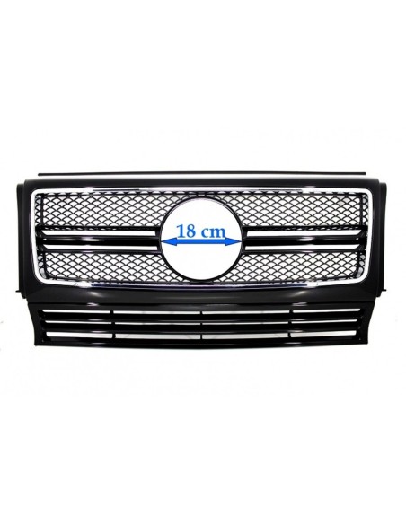 Griglia anteriore per Mercedes G-Class W463 (1990-12) Telaio cromato G65