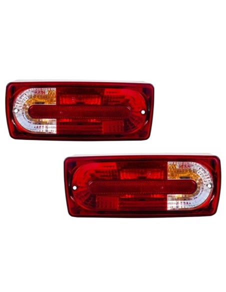 Fanali posteriori per Mercedes G-class W463 (1989-15) G55 Design Rosso Chiaro