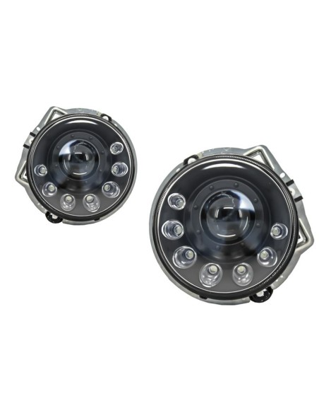 Fari a LED nero Bi-Xenon Look w/ DRL copre per Mercedes G-Class W463 (1989-12)