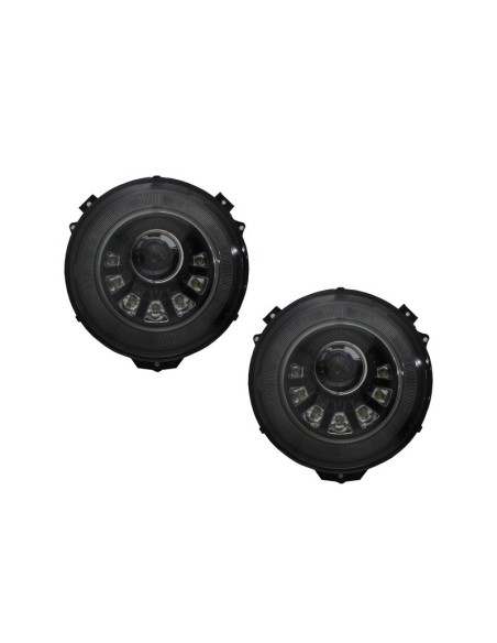Fari Bi-Xenon LED per Mercedes W463 G-Class (05-17) M Square-Look w/ Fluida luce di svolta dinamica