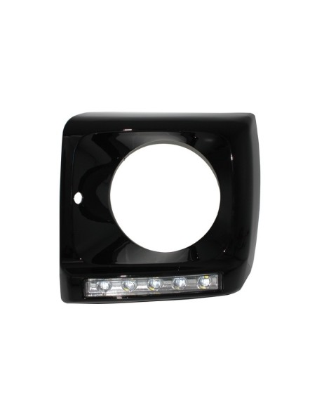 Fari neri copre w/ LED DRL Chrome luci di marcia diurna per Mercedes G-Class W463 (1989-up) G65 Design nero