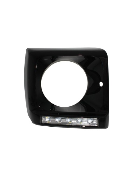 Fari neri copre w/ LED DRL Chrome luci di marcia diurna per Mercedes G-Class W463 (1989-up) G65 Design nero