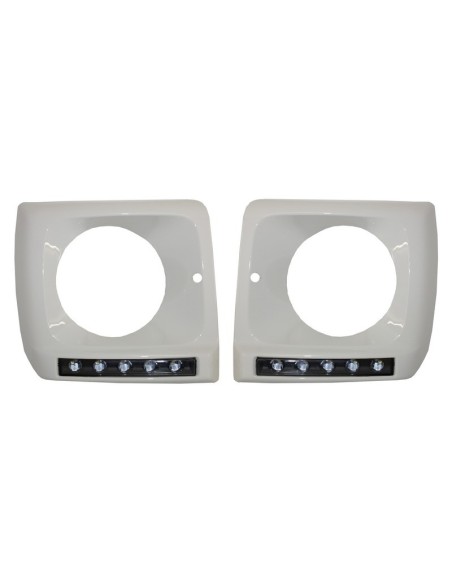 Fari copre bianco w/ LED DRL luce di marcia diurna per Mercedes G-Class W463 (1989-12) G65 Design