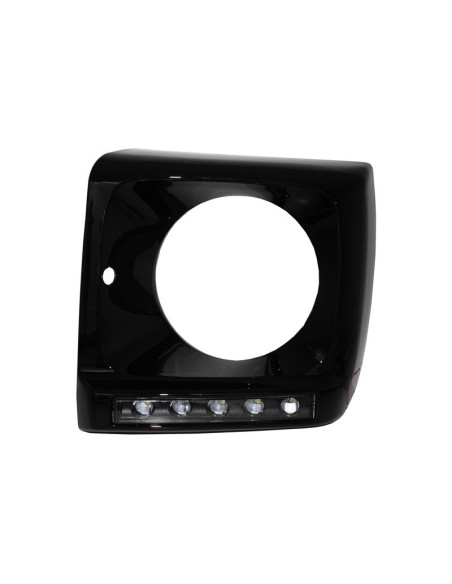 Fari neri copre LED DRL per Mercedes G-Class W463 (1989-12) G65 Design w/ Fari Bi-Xenon