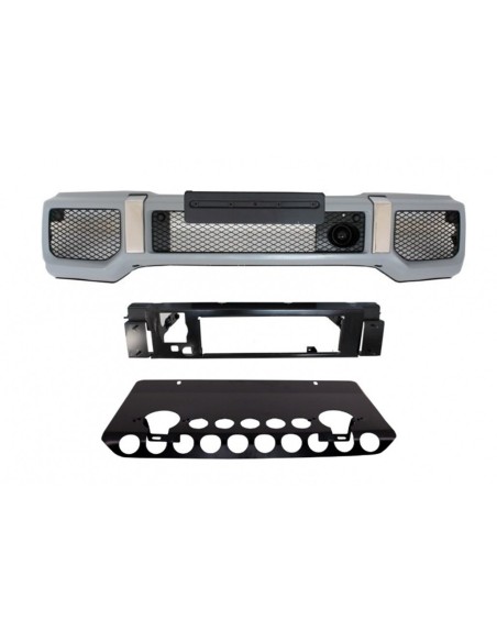 Paraurti anteriore Skid Plate Off Road Nero opaco per Mercedes W463 G-Class (1989-17) G65 Design