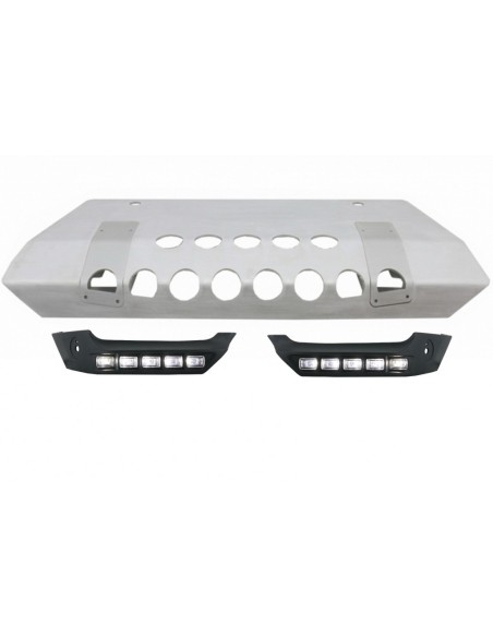 Kit paraurti anteriore Spoiler LED DRL Skid Plate Off Road per MERCEDES G-Class W463 4x4 Design 1989-17