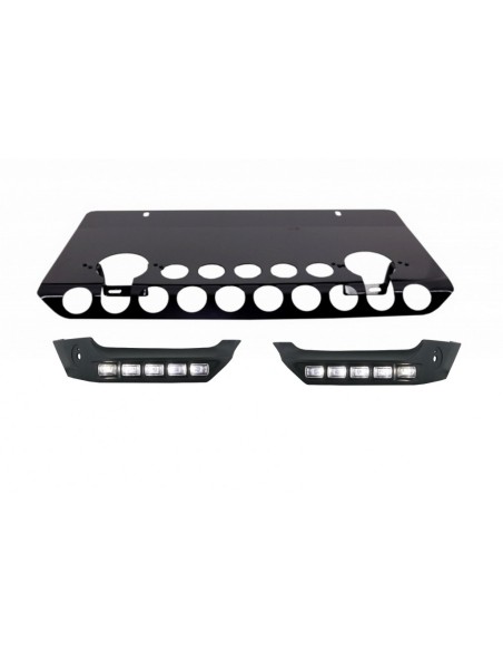 Paraurti anteriore Spoiler LED DRL Extension Skid Plate Off Road Package Under Run Protezione per MERCEDES G-class W463 (89-17)