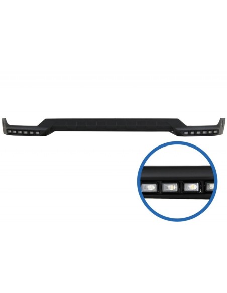 Paraurti anteriore Spoiler LED DRL estensione per Mercedes G-Class W463 (1989-17) Design Nero