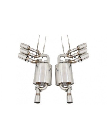 Sistema di scarico completo per Mercedes G-Class W463 (09-18) G500 G55 G63 G65 Triple Muffler Tips w/ Valvetronic