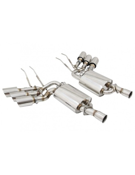 Sistema di scarico completo per Mercedes G-Class W463 (09-18) G500 G55 G63 G65 Triple Muffler Tips w/ Valvetronic