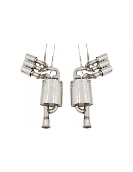 Sistema di scarico completo per Mercedes G-Class W463 (09-18) G500 G55 G63 G65 Triple Muffler Tips w/ Valvetronic