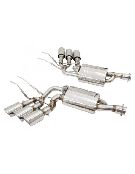 Sistema di scarico completo per Mercedes G-Class W463 (09-18) G500 G55 G63 G65 Triple Muffler Tips w/ Valvetronic