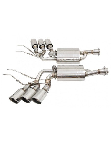 Sistema di scarico completo per Mercedes G-Class W463 (09-18) G500 G55 G63 G65 Triple Muffler Tips w/ Valvetronic