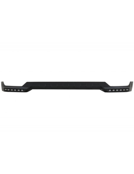 Paraurti anteriore Spoiler LED DRL estensione e spoiler superiore Lip per Mercedes G-Class W463 (1989-17) Nero