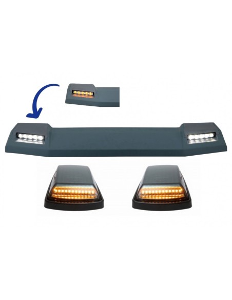 tetto w/ luci di svolta dinamica sequenziale per Mercedes G-Class W463 (1989-17) 6X6 LED che scorre