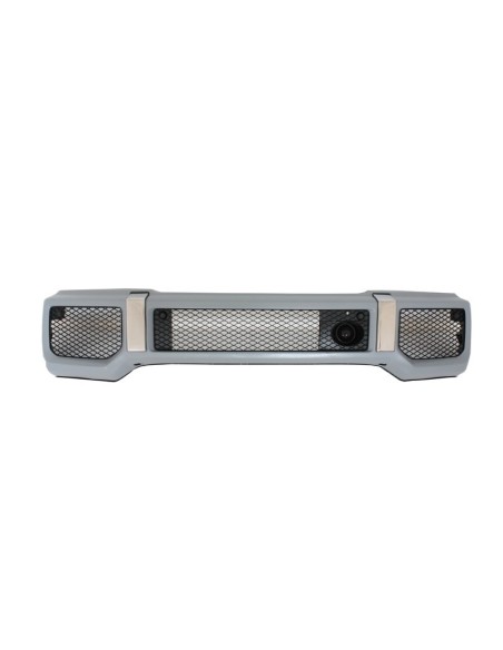Paraurti anteriore w/ parafango razzi passaruota e griglia anteriore Cromo nero per Mercedes G-Class W463 (1989-18) G65 Design