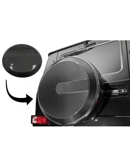 Copertura del pneumatico di ricambio in fibra di carbonio per Mercedes Benz G-Class W463 (1990-18)