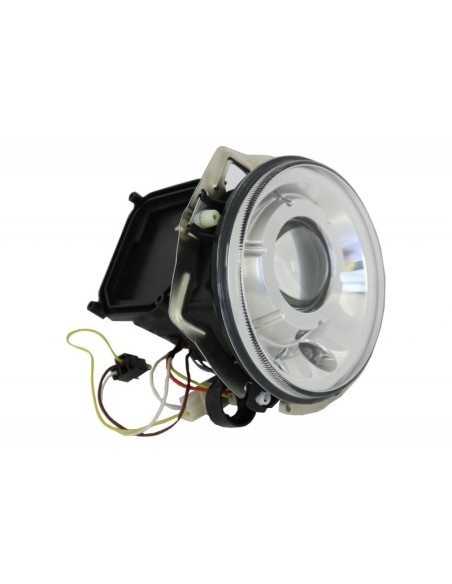 Fari Coperture w/ LED DRL Nero Luce di marcia diurna e fari Cromo per Mercedes G-Class W463 (1989-12) G65 Design