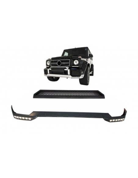 Paraurti ant. Spoiler LED DRL estensione e spoiler superiore Lip MERCEDES G-Class W463 (1989-17) (105)