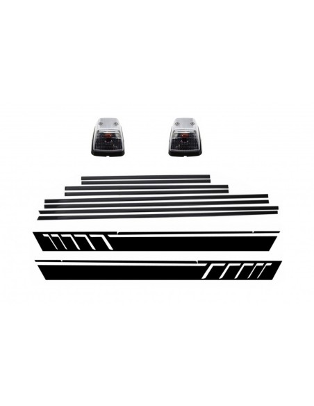 Add On strisce modanature porta nero opaco w/ vinile opaco e luci giranti MERCEDES G-Class W463 (1989-15) (173)