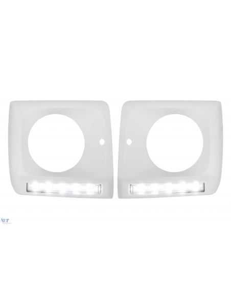 Fari copre w/ LED DRL Luci di marcia diurna per MERCEDES G-Class W463 (1989-up) w/ fari cromati e luci di svolta G65 Design
