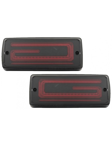 Fanali a LED Bar per Mercedes G-Class W463 (08-17) Facelift 18 Design Luci di svolta sequenziali Avvio dinamico Fumo