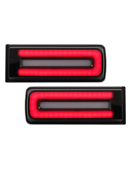 Luci posteriori a LED per Mercedes G-Class W463 (08-17) Facelift 18 Design Luci di svolta sequenziali nere