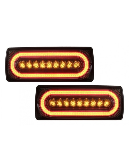 Fanali posteriori a LED completi per Mercedes G-Class W463 (1989-17) w/ Dynamic Fumo segnale di svolta sequenziale