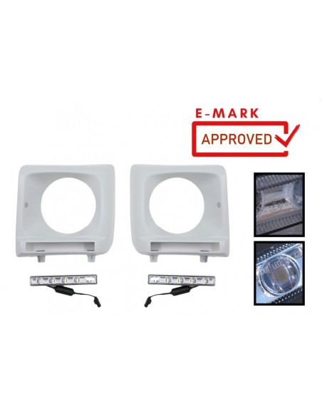 Fari copre w/ LED DRL luce di marcia diurna per Mercedes G-Class W463 (02-18) G65 Design Chrome
