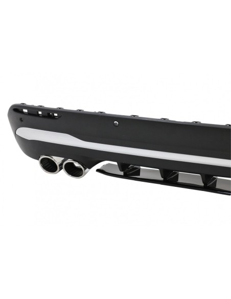 Diffusore posteriore e punte di scarico cromate per Mercedes GLA SUV H247 Sport Line (-) Aero 45S Design