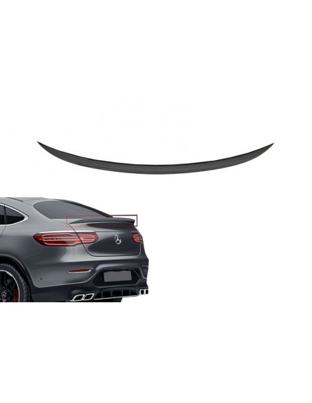 Trunk Boot Spoiler per Mercedes GLC Coupe C253 (15-Up) Piano Nero