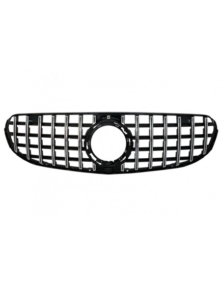 Griglia centrale anteriore per Mercedes GLC X253 C253 Facelift (-up) Standard&OFF-ROAD GTR Panamericana Design Chrome