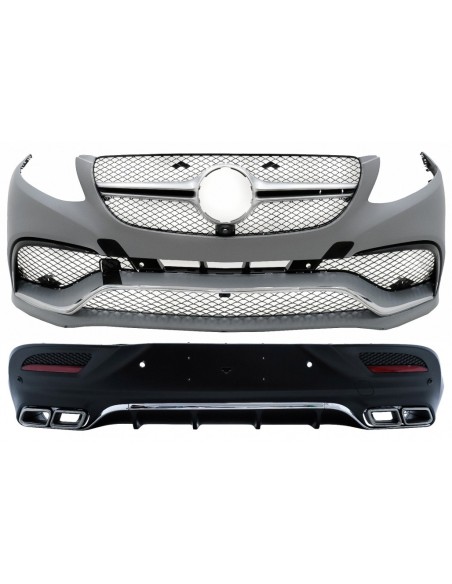 Kit sportivo per Mercedes GLE Coupe C292 Sport Line (15-19) con terminali di scarico cromati