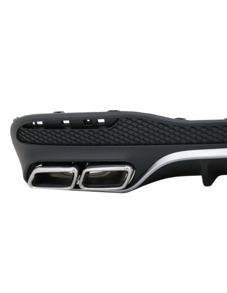 Diffusore posteriore w/ scarico per Mercedes GLE W166 SUV Sport Line (15-18)