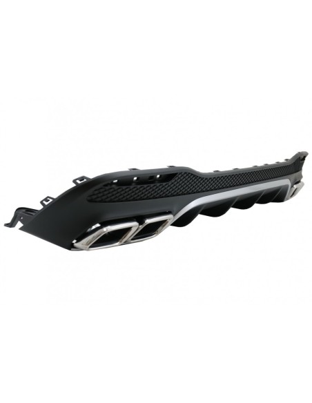Diffusore posteriore w/ scarico per Mercedes GLE W166 SUV Sport Line (15-18)