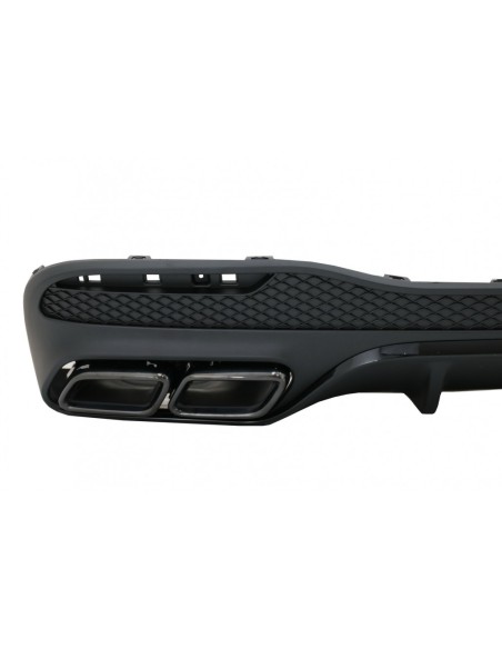 Diffusore posteriore w/ scarico per Mercedes GLE W166 SUV Sport Line (15-18) pacchetto notte
