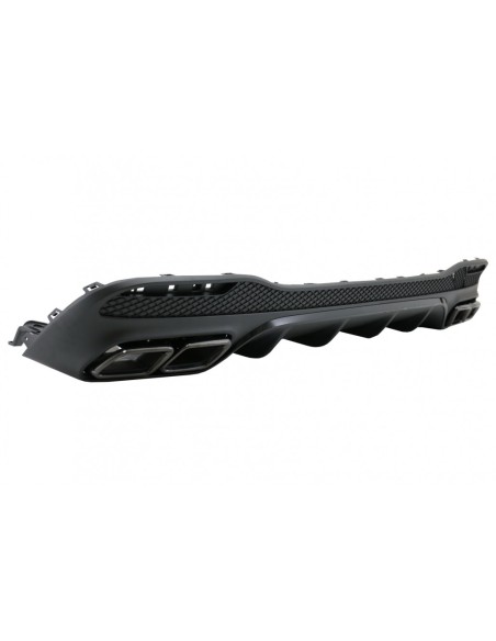 Diffusore posteriore w/ scarico per Mercedes GLE W166 SUV Sport Line (15-18) pacchetto notte