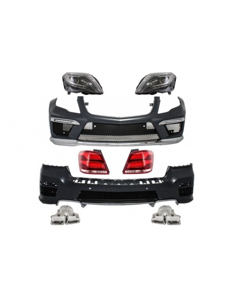 Corredo completo di trasformazione per Mercedes GLK X4 (13-15) Facelift Design w/ LED DRL fari e luci posteriori a LED