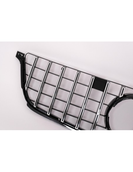 Griglia anteriore per Mercedes ML-Class W166 (12-14) GT-R Panamericana Design nero cromato