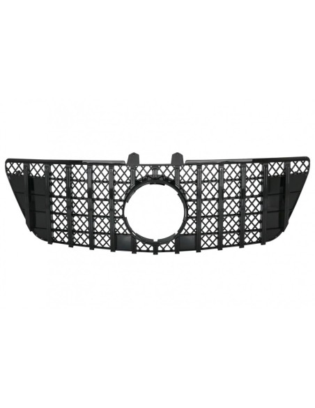Griglia anteriore centrale per Mercedes ML W164 Facelift (07.08-11) GT-R Panamericana Design Nero
