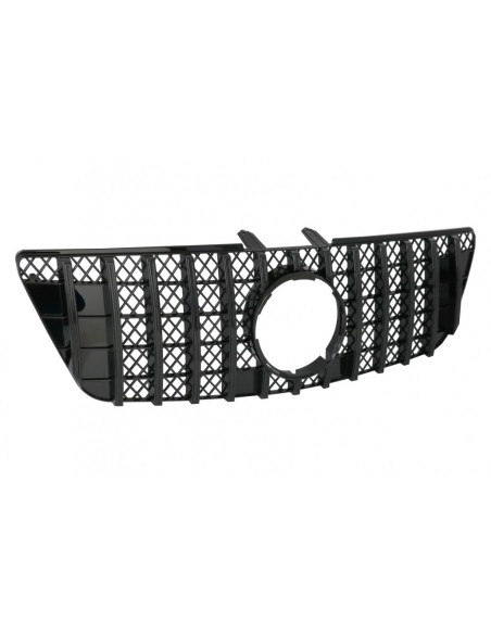 Griglia anteriore centrale per Mercedes ML W164 Facelift (07.08-11) GT-R Panamericana Design Nero