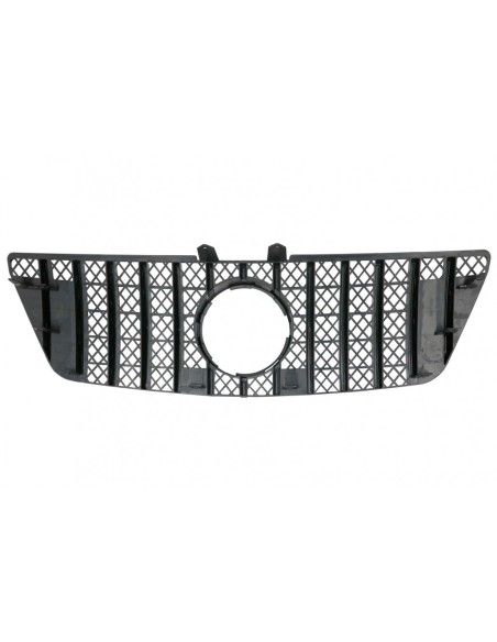 Griglia anteriore centrale per Mercedes ML W164 Facelift (07.08-11) GT-R Panamericana Design Nero