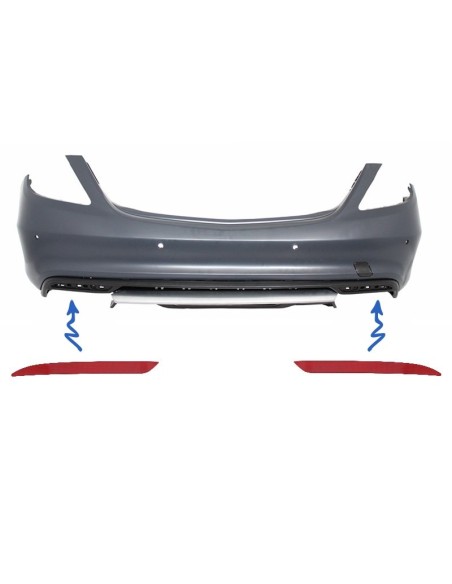 Riflettore posteriore del paraurti per Mercedes S-Class W222 GLE W166 C292 GLC 63 X253 C217 Design