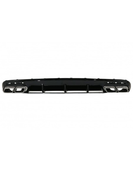 Paraurti posteriore diffusore d'aria w/ Chrome e griglia centrale nero per Mercedes S-Class C217 Coupé (18-) S63