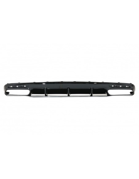 Paraurti posteriore diffusore d'aria w/ Chrome e griglia centrale nero per Mercedes S-Class C217 Coupé (18-) S63