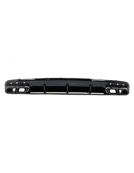Paraurti posteriore diffusore d'aria w/ nero per Mercedes S-Class C217 Coupé (14-) S63 Facelift Design