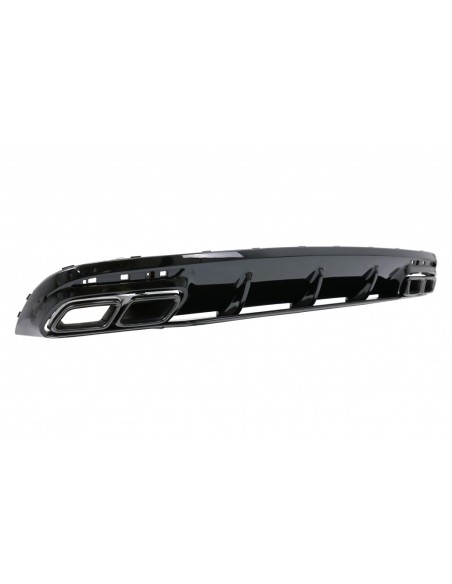 Paraurti posteriore diffusore d'aria w/ nero per Mercedes S-Class C217 Coupé (14-) S63 Facelift Design