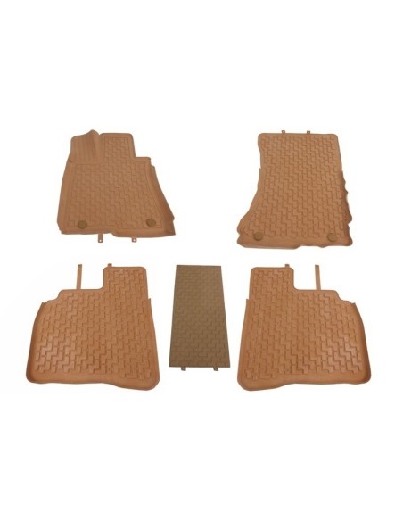 Tappetini in gomma per MERCEDES Benz classe S W221 Base ruota lunga (05-12) Marrone